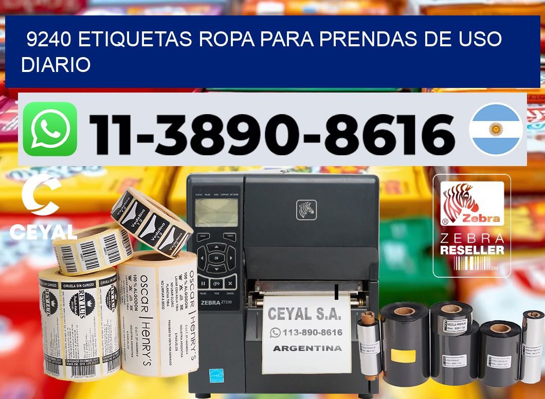 9240 Etiquetas ropa para prendas de uso diario