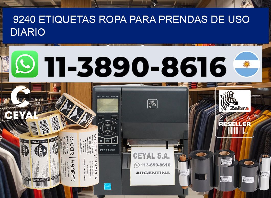 9240 Etiquetas ropa para prendas de uso diario