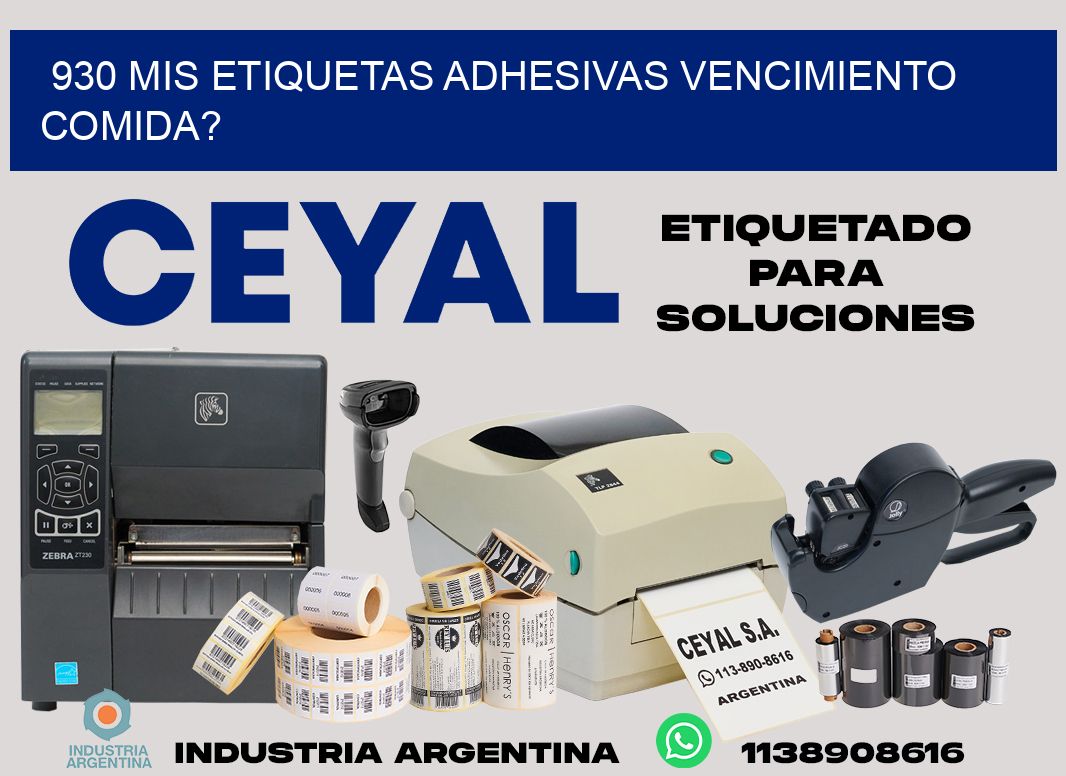 930 mis etiquetas adhesivas vencimiento comida?