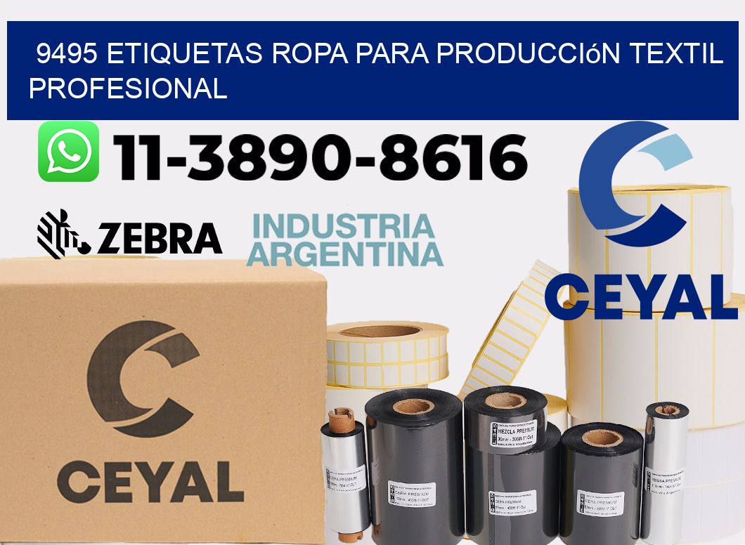9495 Etiquetas ropa para producción textil profesional