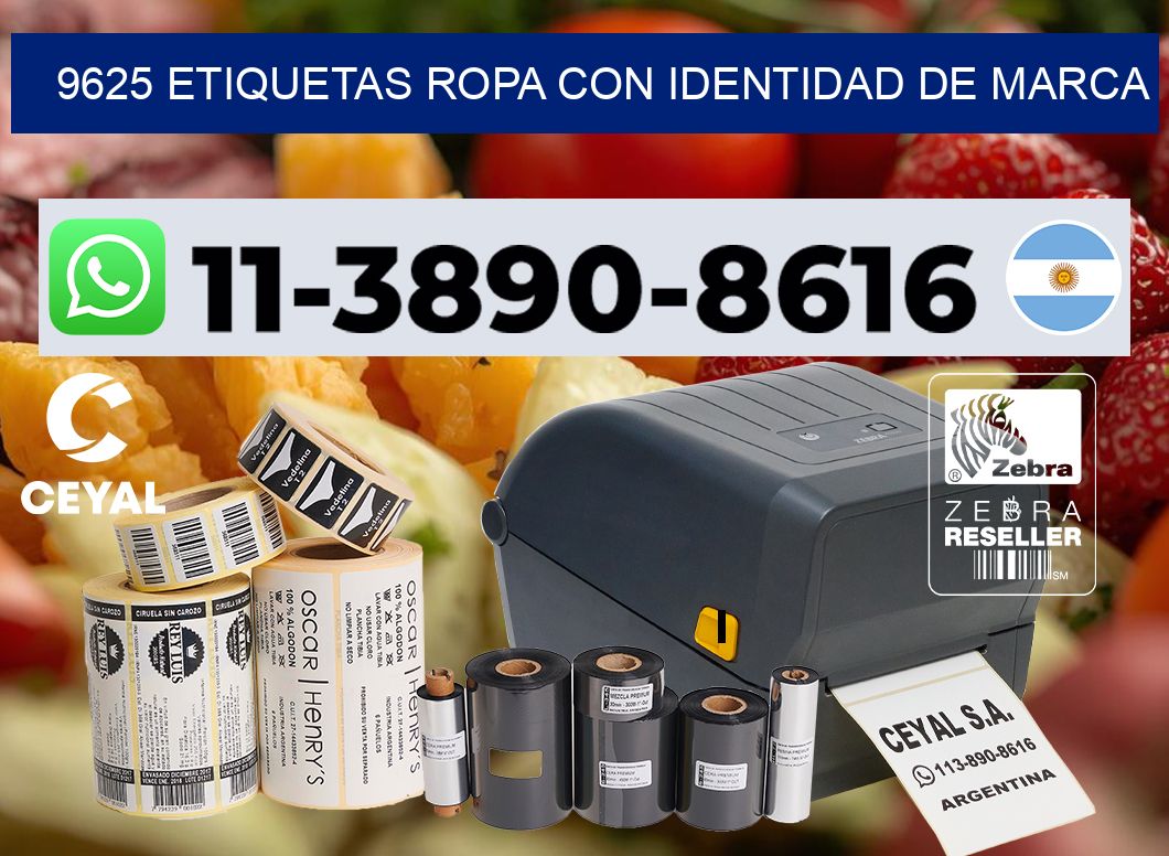 9625 Etiquetas ropa con identidad de marca