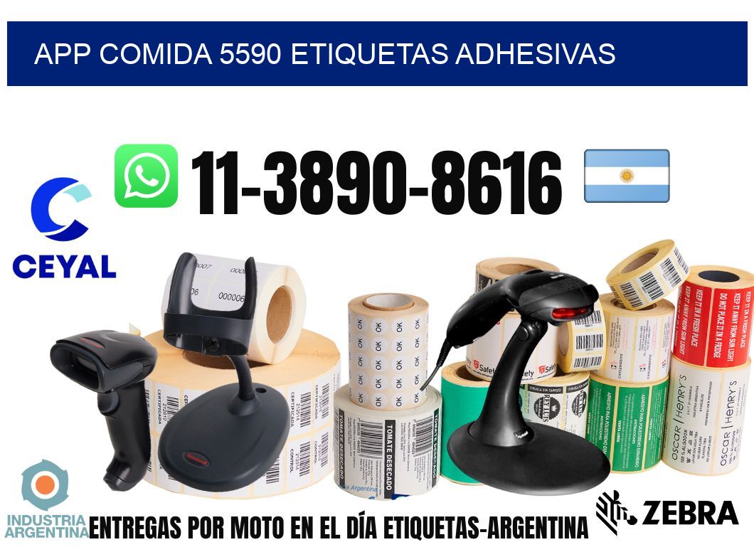 App comida 5590 etiquetas adhesivas