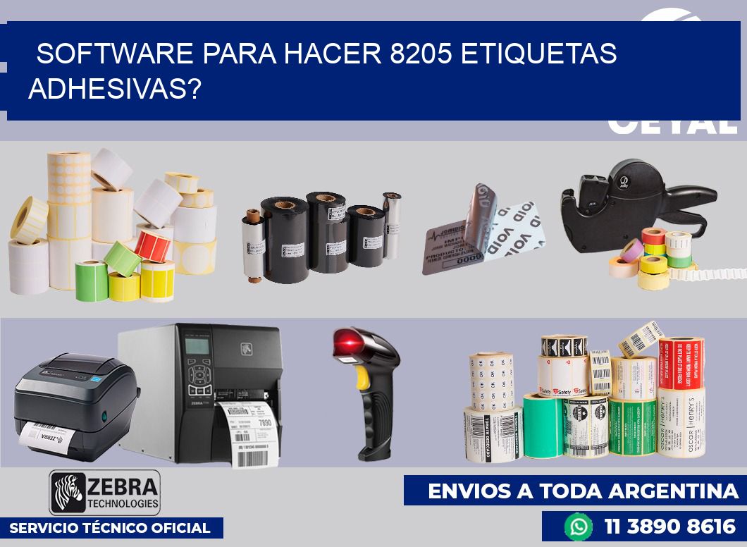 Software para hacer 8205 etiquetas adhesivas?