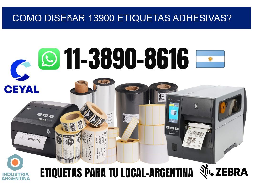 como diseñar 13900 etiquetas adhesivas?