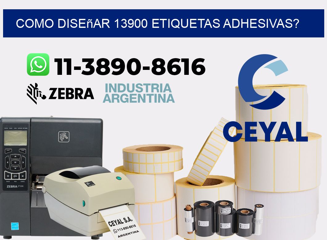 como diseñar 13900 etiquetas adhesivas?