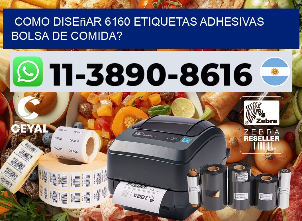 como diseñar 6160 etiquetas adhesivas bolsa de comida?