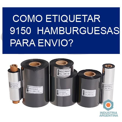 como etiquetar 9150 hamburguesas para envio?