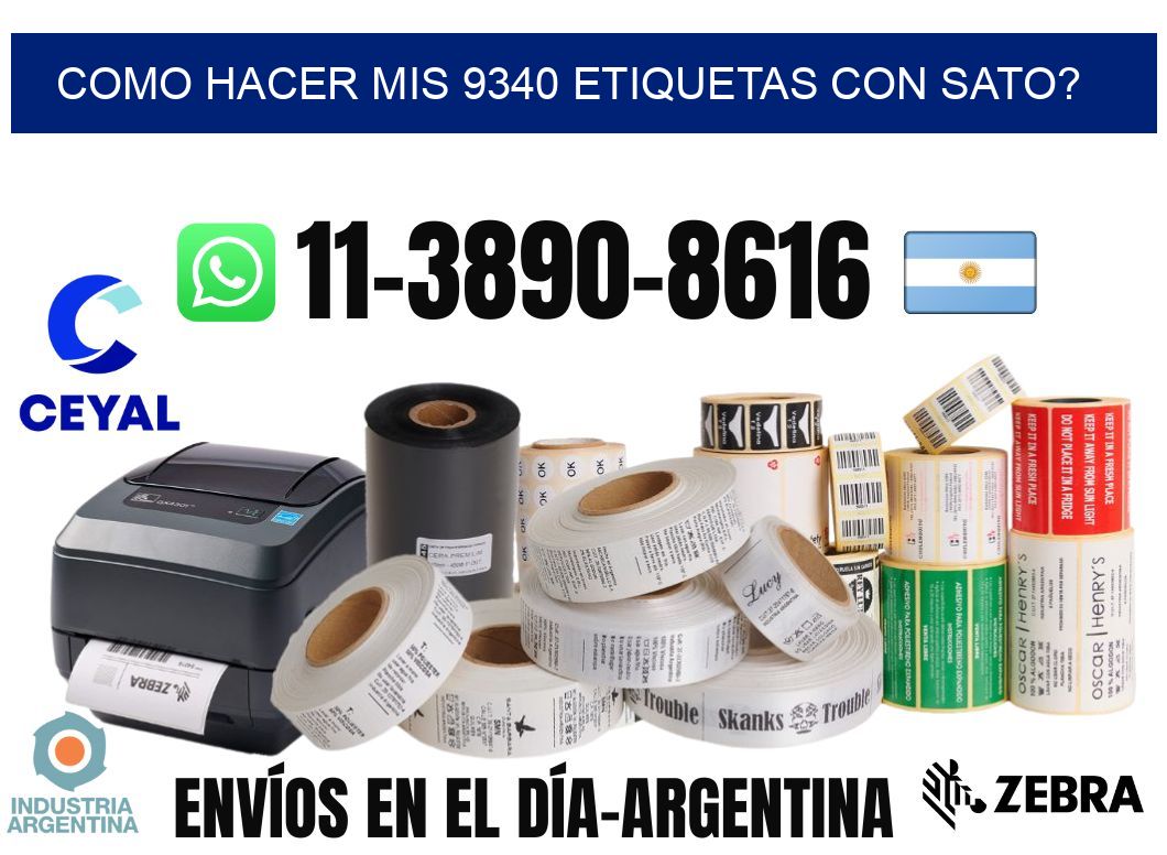 como hacer mis 9340 etiquetas con sato?