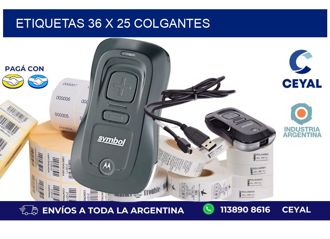 etiquetas 36 x 25 colgantes