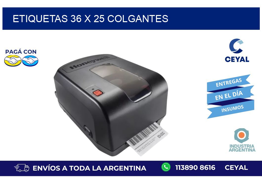 etiquetas 36 x 25 colgantes