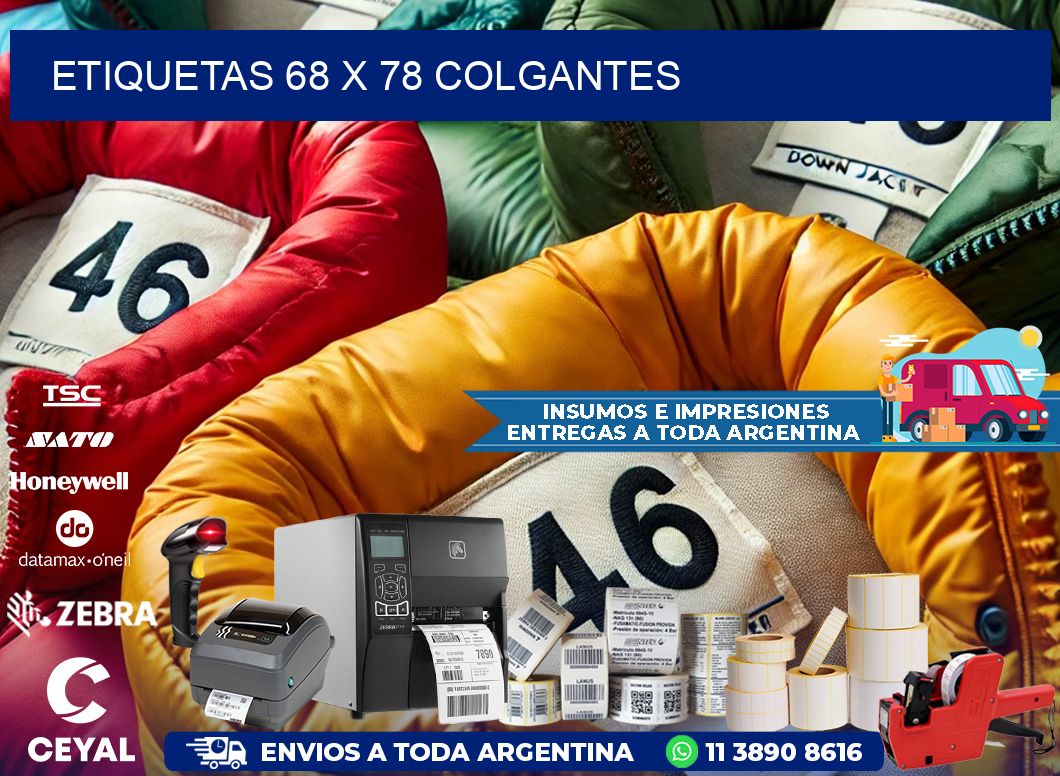 etiquetas 68 x 78 colgantes