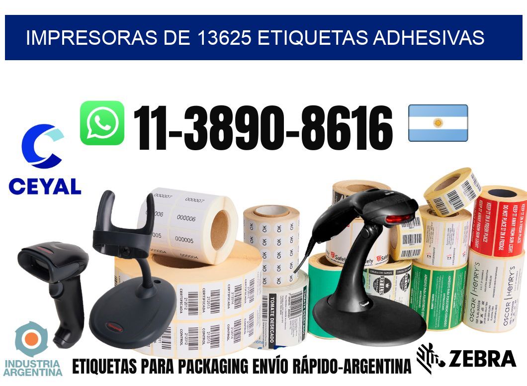 impresoras de 13625 etiquetas adhesivas