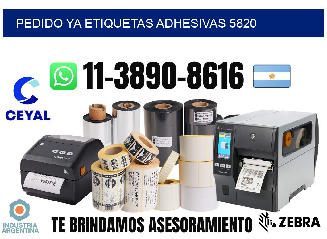 pedido ya etiquetas adhesivas 5820