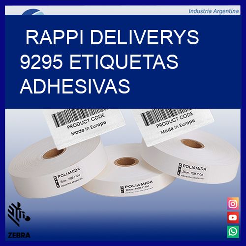 rappi deliverys 9295 etiquetas adhesivas
