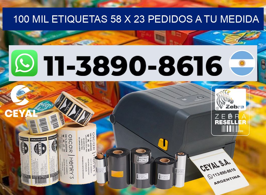 100 mil etiquetas 58 x 23 Pedidos a tu medida