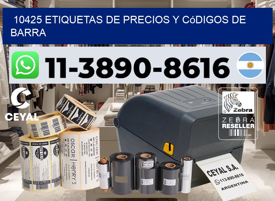 10425 Etiquetas de precios y códigos de barra