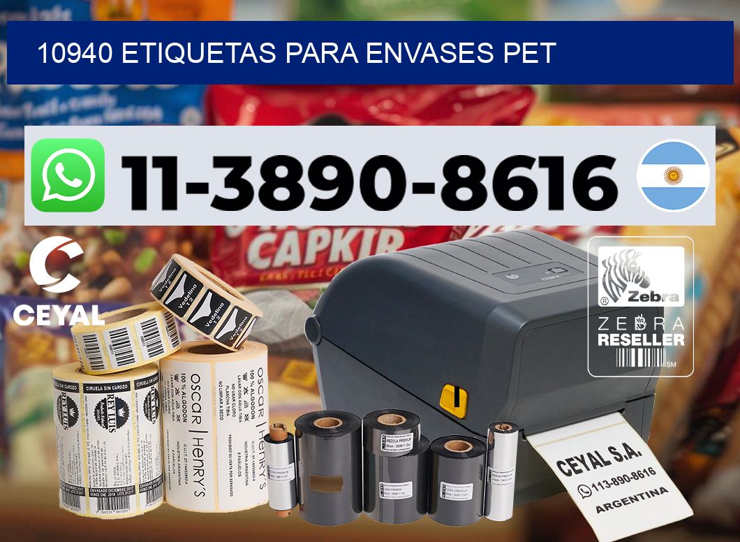 10940 Etiquetas para envases PET