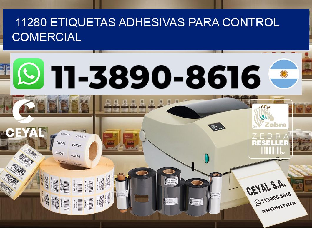 11280 Etiquetas adhesivas para control comercial