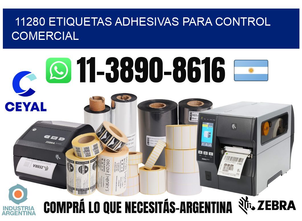 11280 Etiquetas adhesivas para control comercial