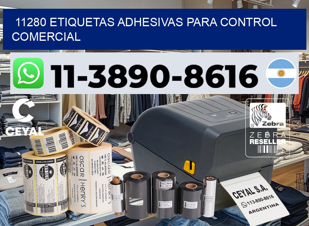 11280 Etiquetas adhesivas para control comercial