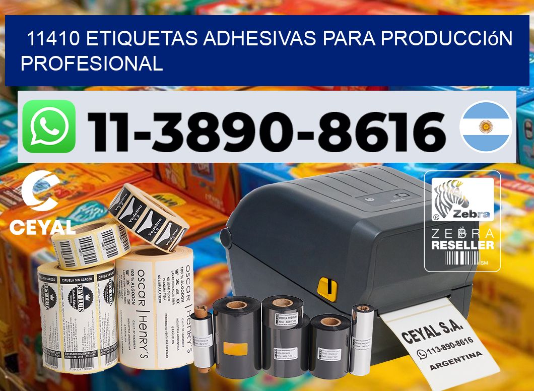 11410 Etiquetas adhesivas para producción profesional