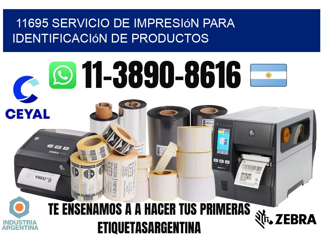 11695 Servicio de impresión para identificación de productos