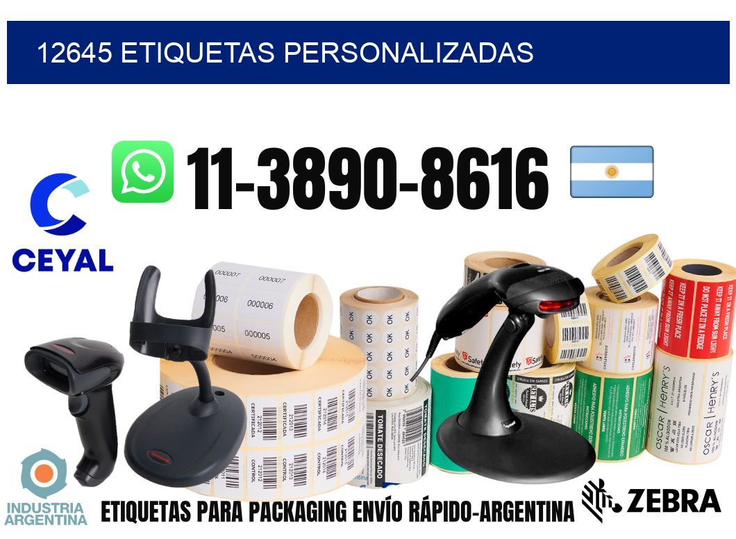 12645 etiquetas personalizadas