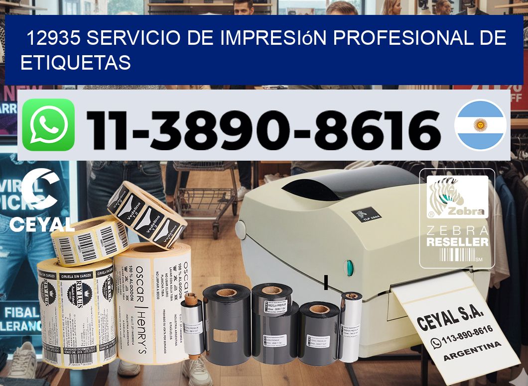12935 Servicio de impresión profesional de etiquetas