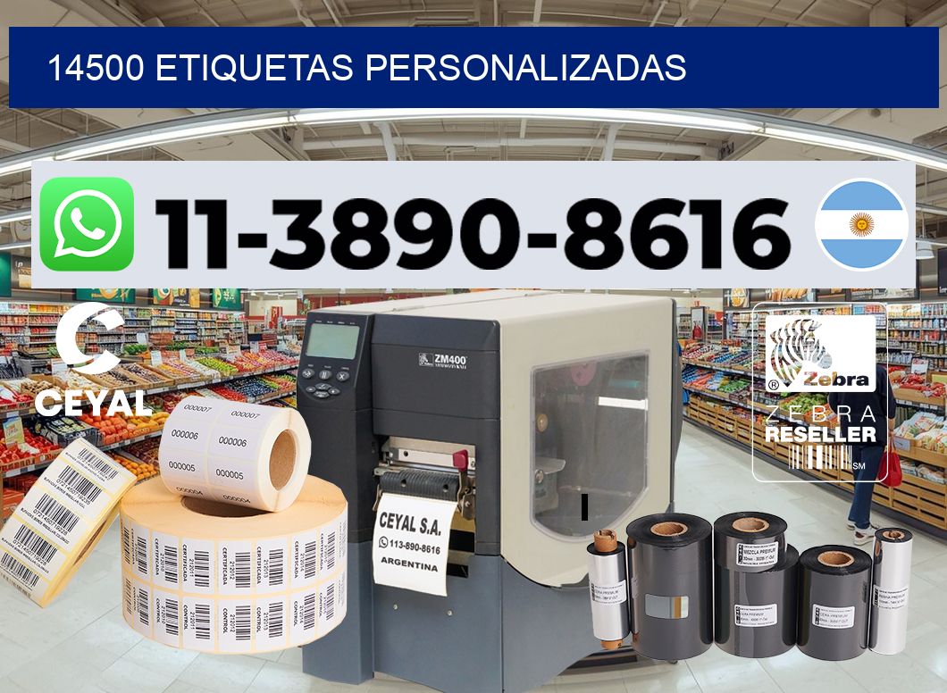 14500 etiquetas personalizadas