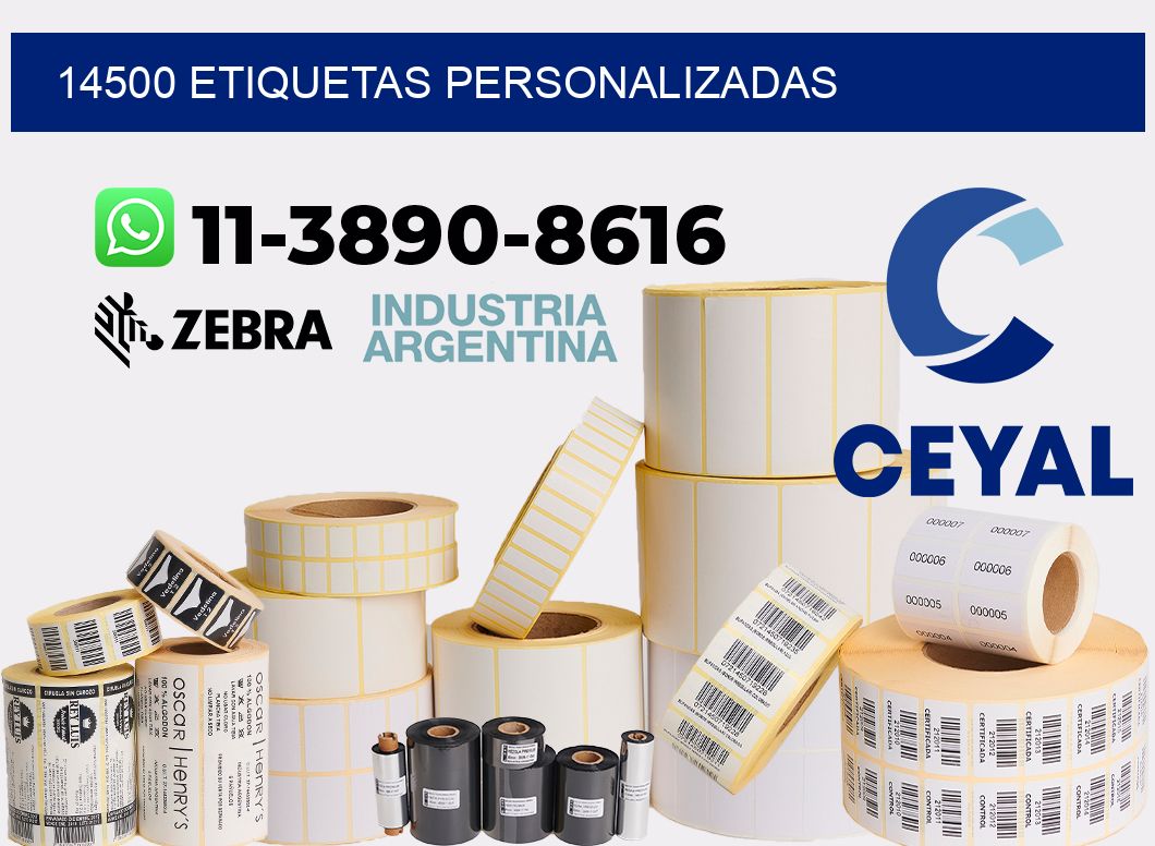 14500 etiquetas personalizadas