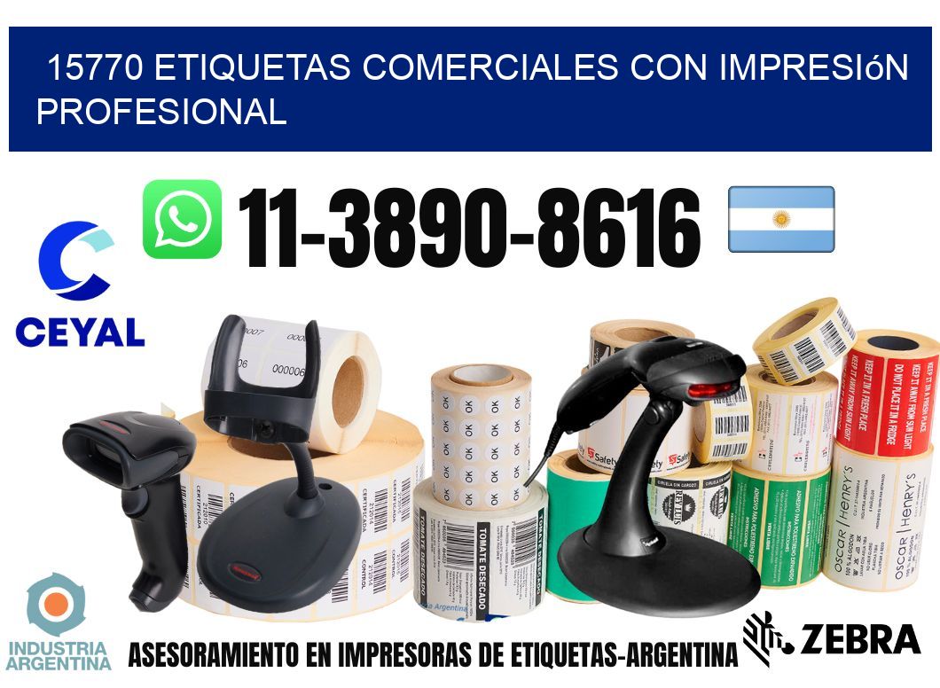 15770 Etiquetas comerciales con impresión profesional