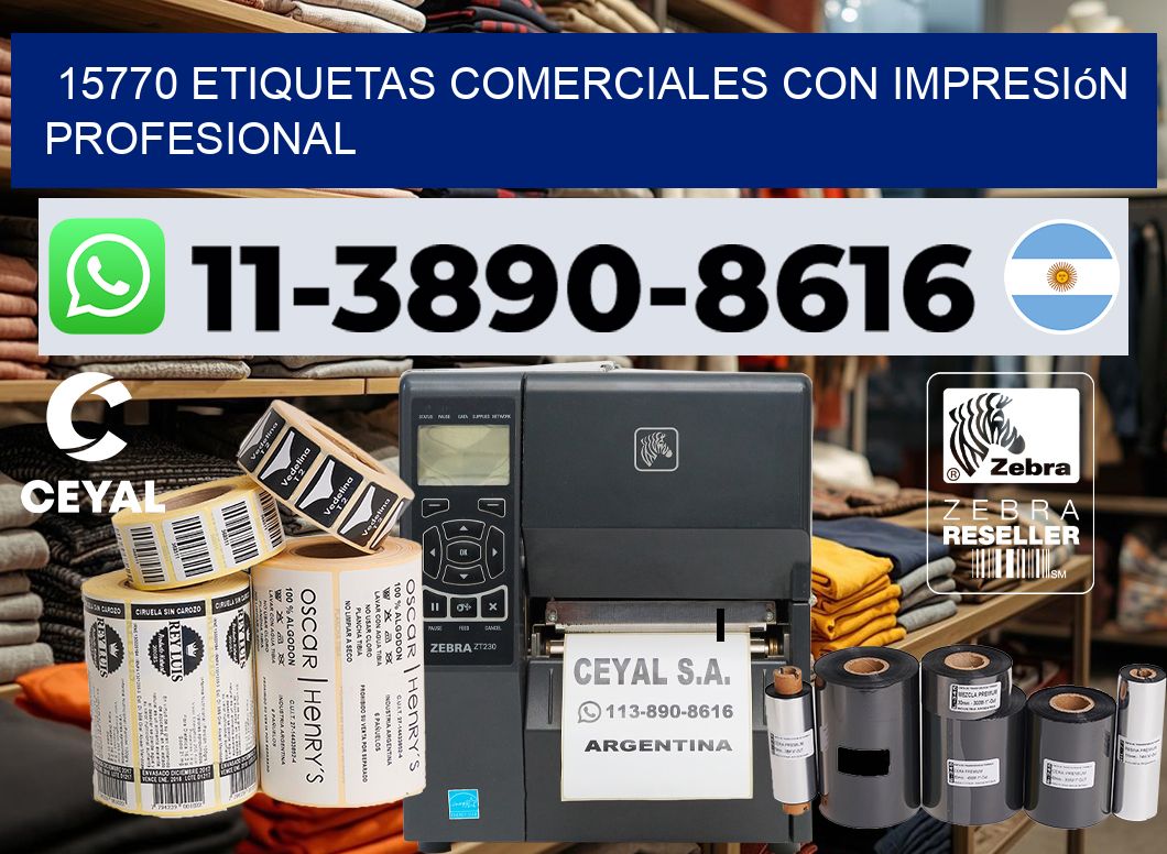 15770 Etiquetas comerciales con impresión profesional
