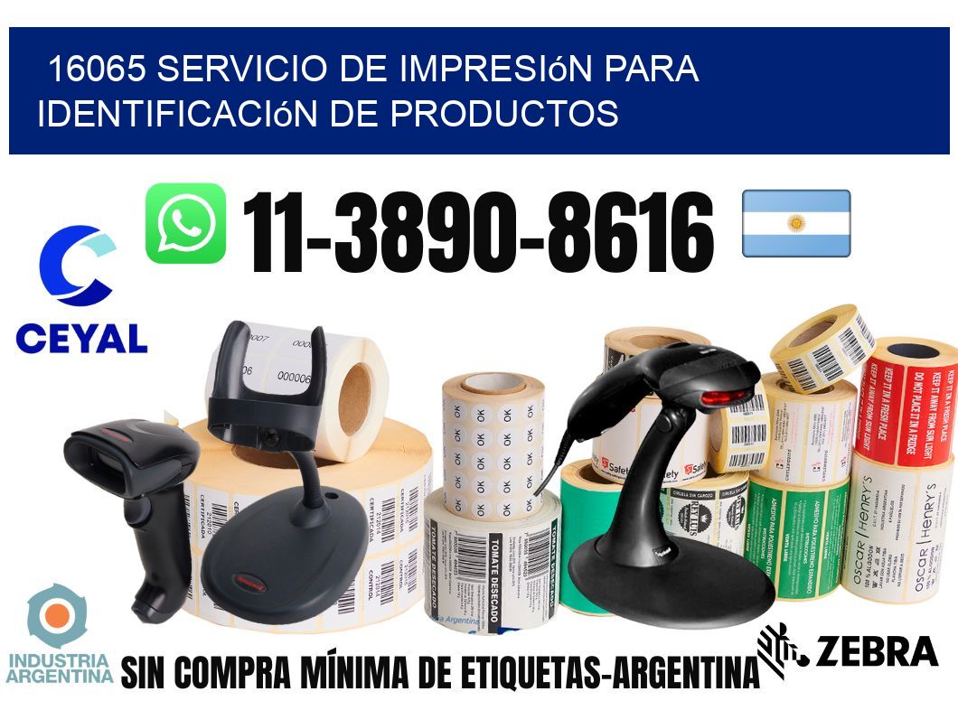 16065 Servicio de impresión para identificación de productos