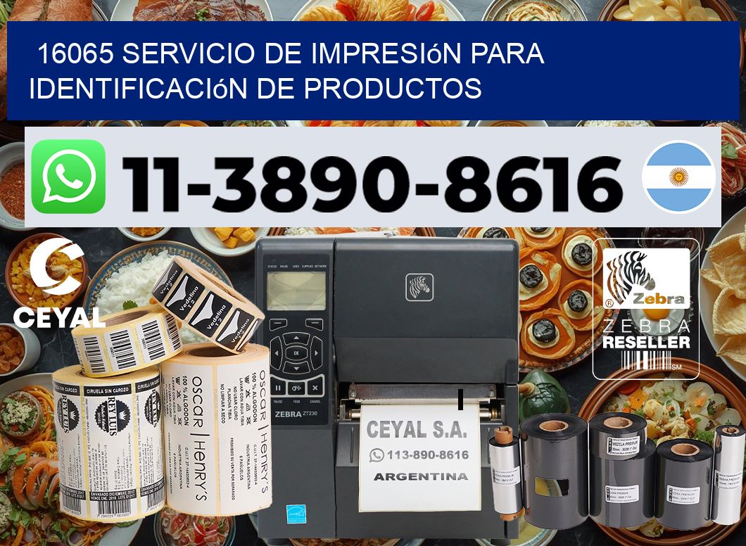 16065 Servicio de impresión para identificación de productos