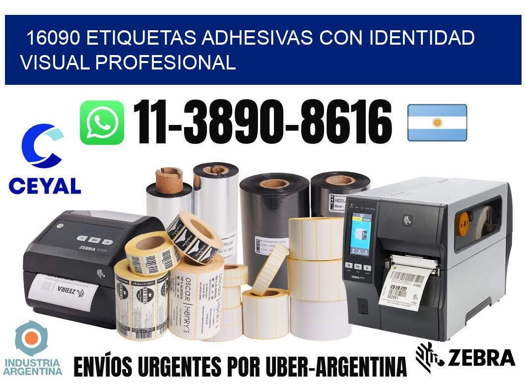 16090 Etiquetas adhesivas con identidad visual profesional