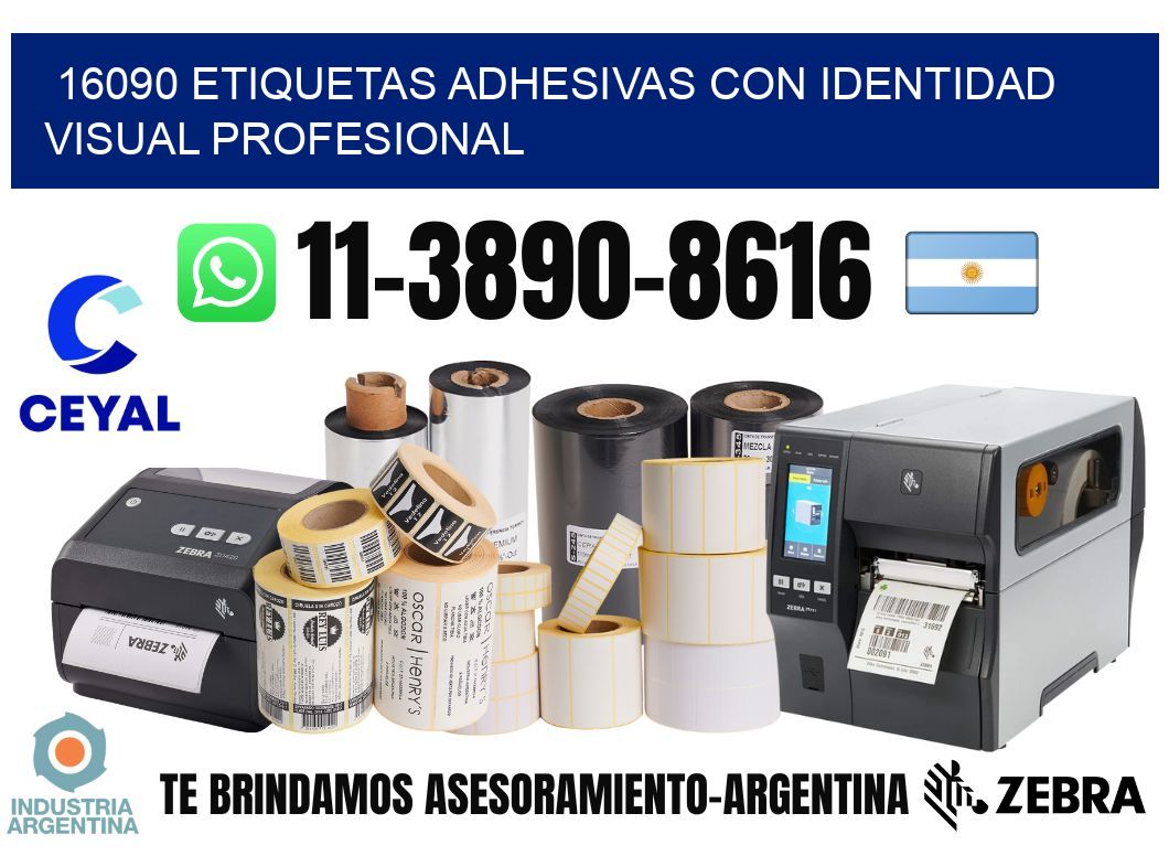 16090 Etiquetas adhesivas con identidad visual profesional