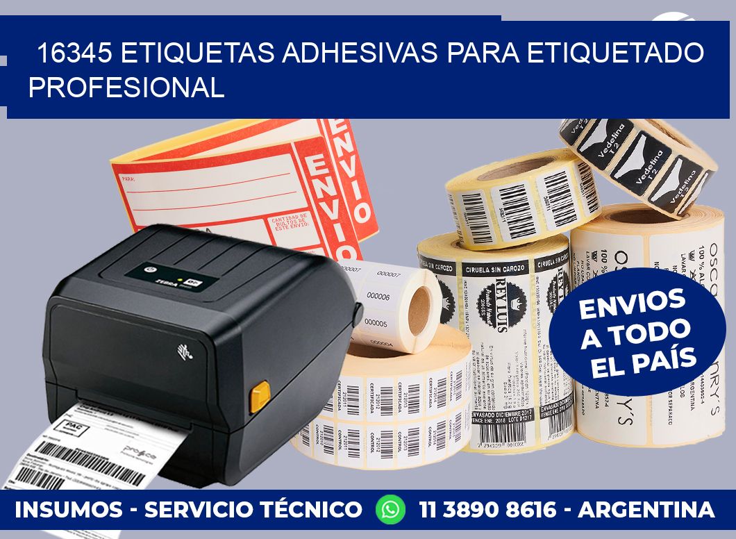 16345 Etiquetas adhesivas para etiquetado profesional