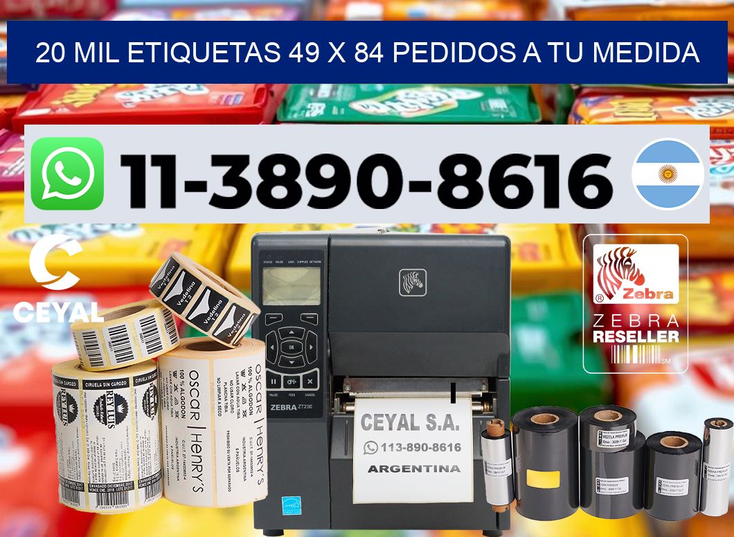 20 mil etiquetas 49 x 84 Pedidos a tu medida