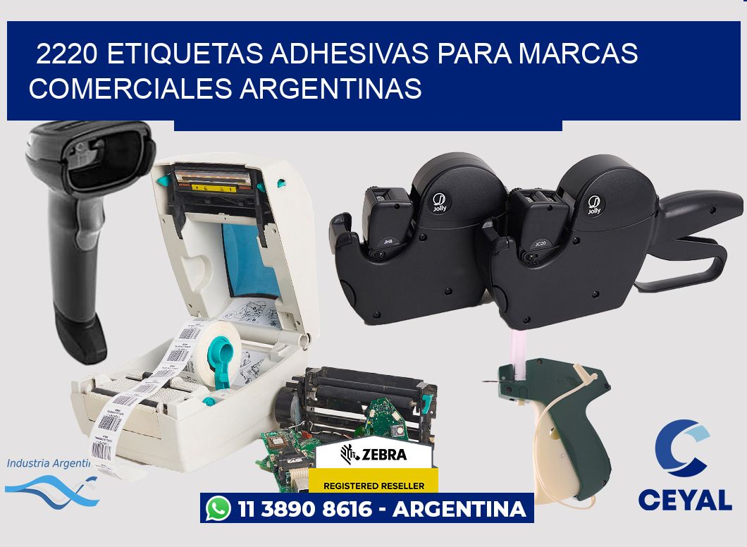 2220 Etiquetas adhesivas para marcas comerciales argentinas