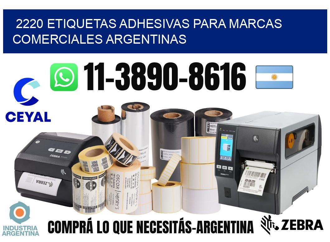 2220 Etiquetas adhesivas para marcas comerciales argentinas