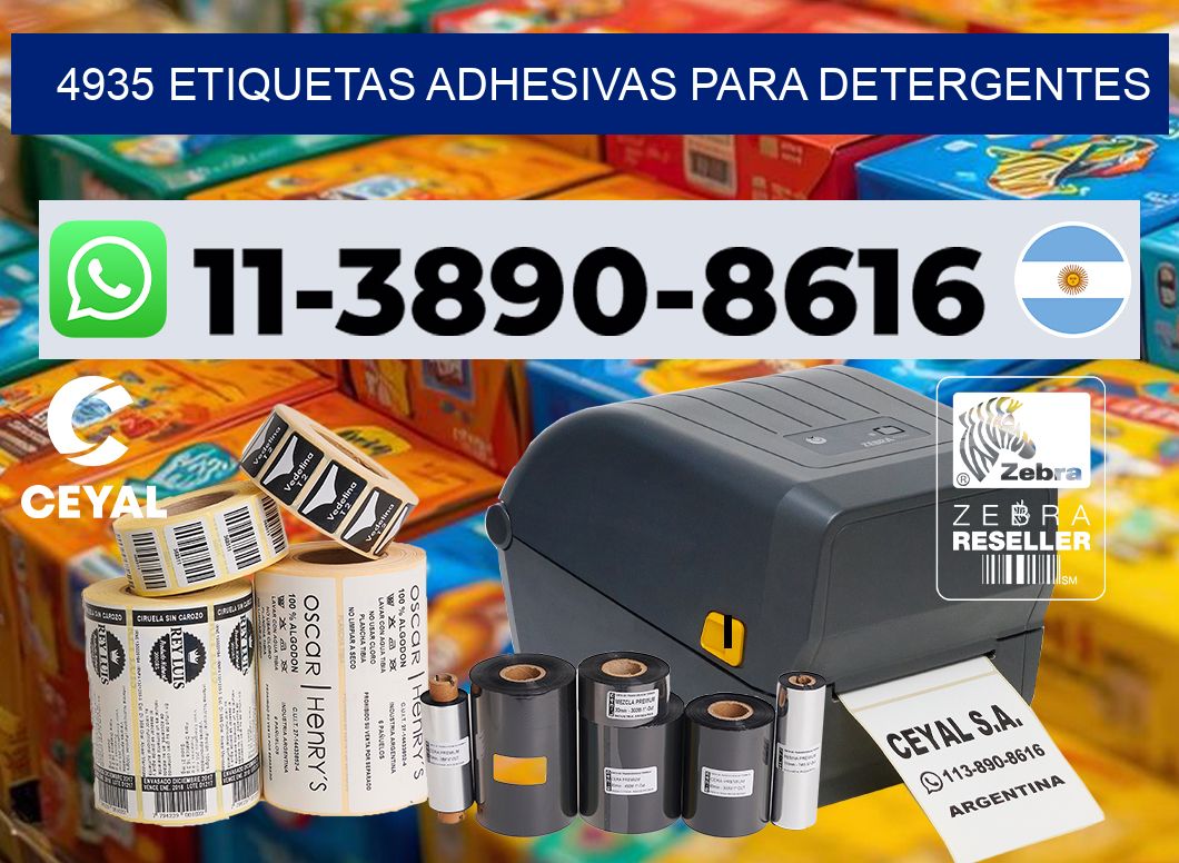 4935 Etiquetas adhesivas para detergentes