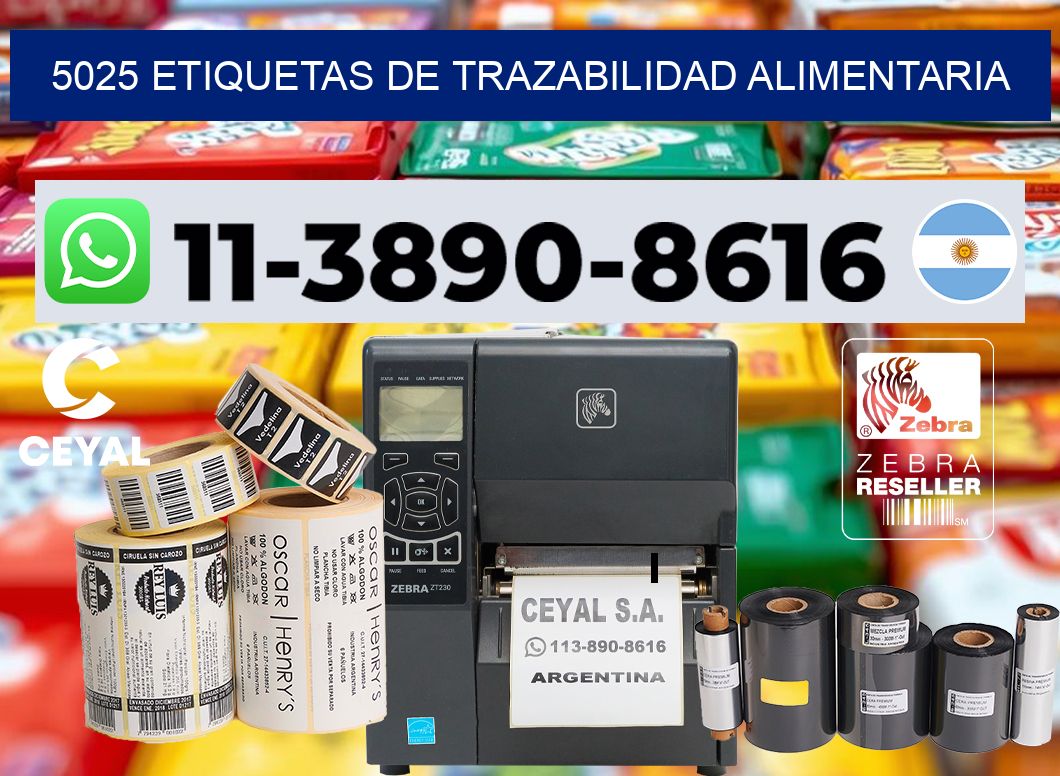5025 Etiquetas de trazabilidad alimentaria