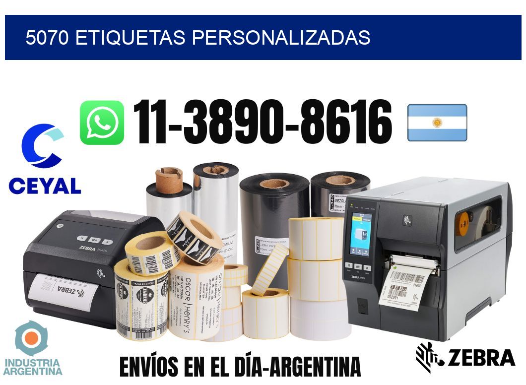 5070 etiquetas personalizadas