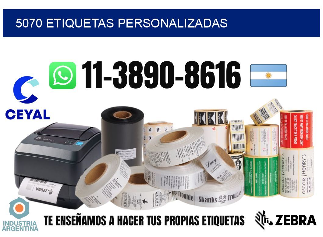 5070 etiquetas personalizadas