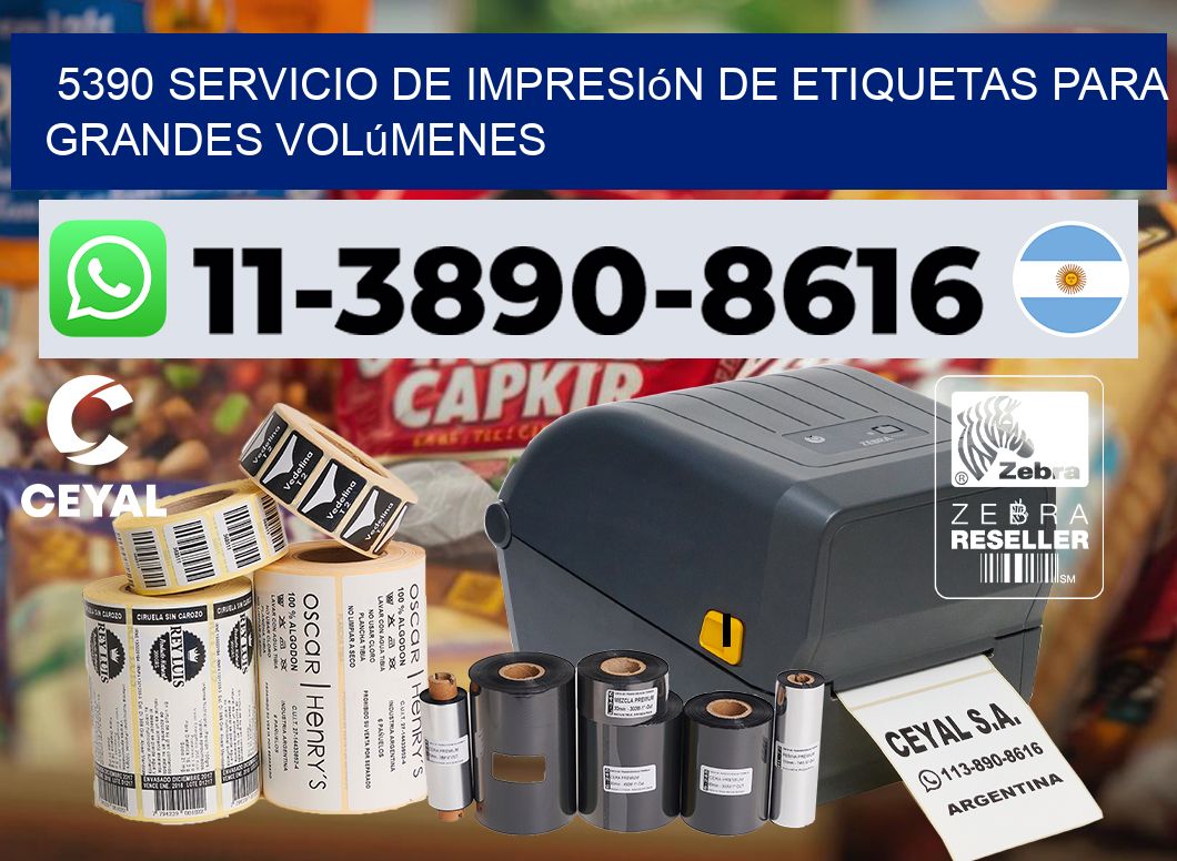 5390 Servicio de impresión de etiquetas para grandes volúmenes