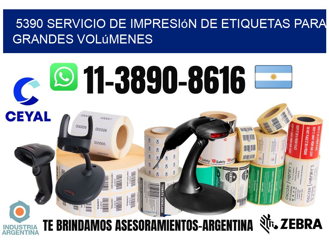 5390 Servicio de impresión de etiquetas para grandes volúmenes