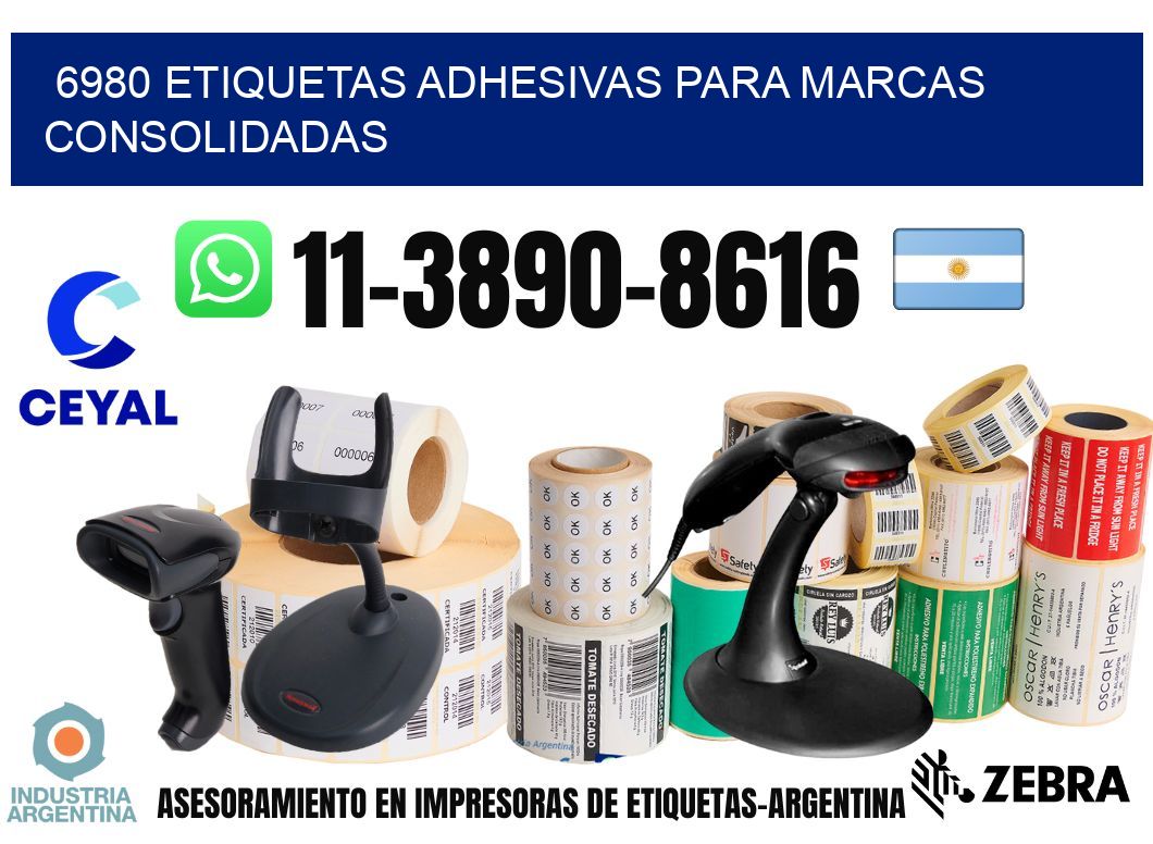 6980 Etiquetas adhesivas para marcas consolidadas