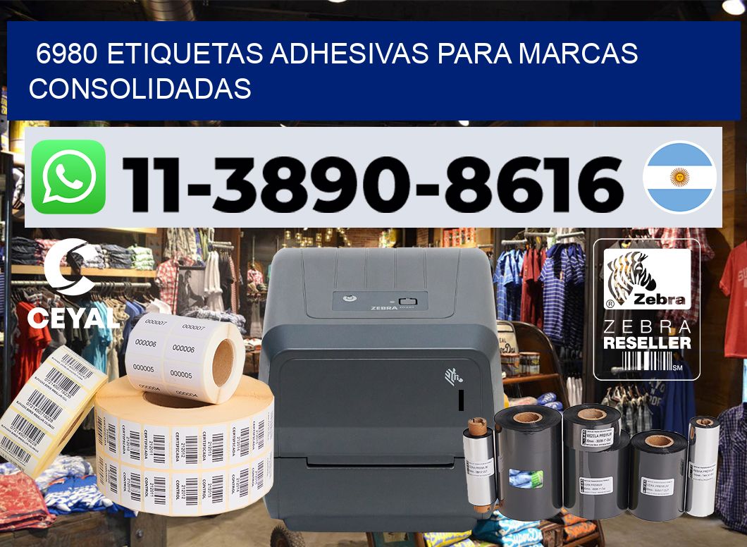 6980 Etiquetas adhesivas para marcas consolidadas