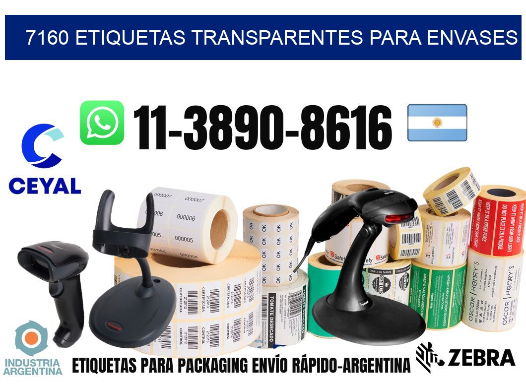 7160 Etiquetas transparentes para envases