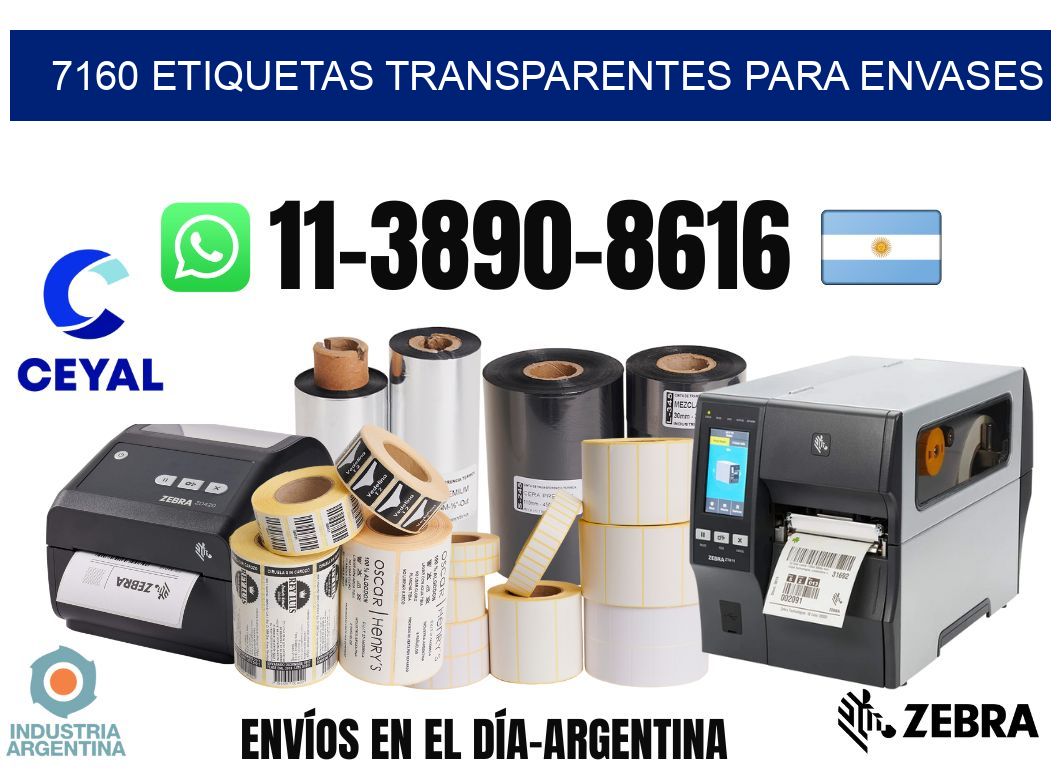 7160 Etiquetas transparentes para envases
